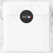 Frankreich Fußball-Shirt Französisch-Flagge Runder Aufkleber (Tasche)