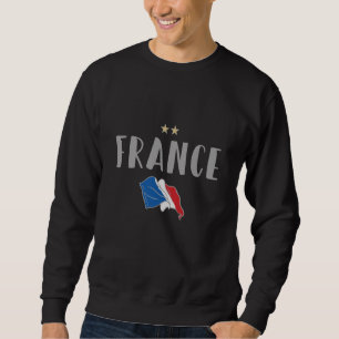 Frankreich Fußball-Shirt Französisch-Flagge Sweatshirt