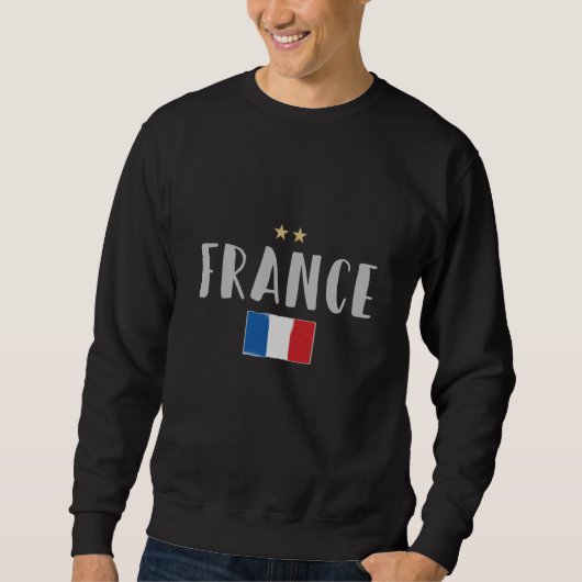 Frankreich Fußball-Shirt Französisch-Flagge Sweatshirt (Vorderseite)