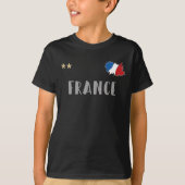 Frankreich Fußball-Shirt Französisch-Flagge T-Shirt (Vorderseite)