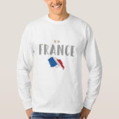 Frankreich Fußball-Shirt Französisch-Flagge T-Shirt (Vorderseite)