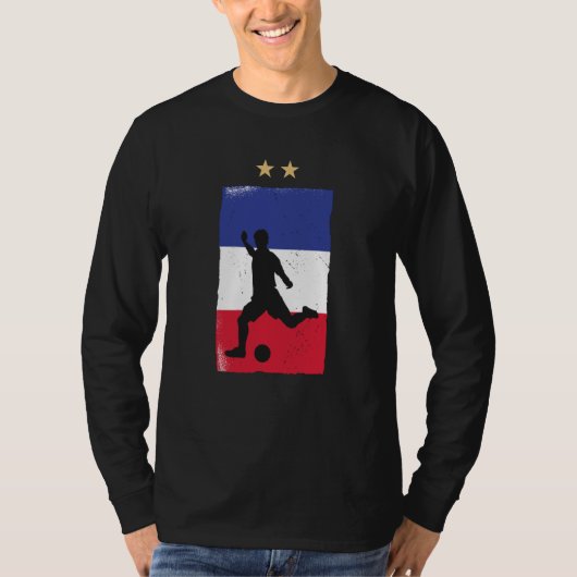 Frankreich Fußball-Shirt Französisch-Flagge T-Shirt (Vorderseite)