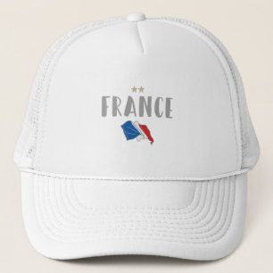 Frankreich Fußball-Shirt Französisch-Flagge Truckerkappe
