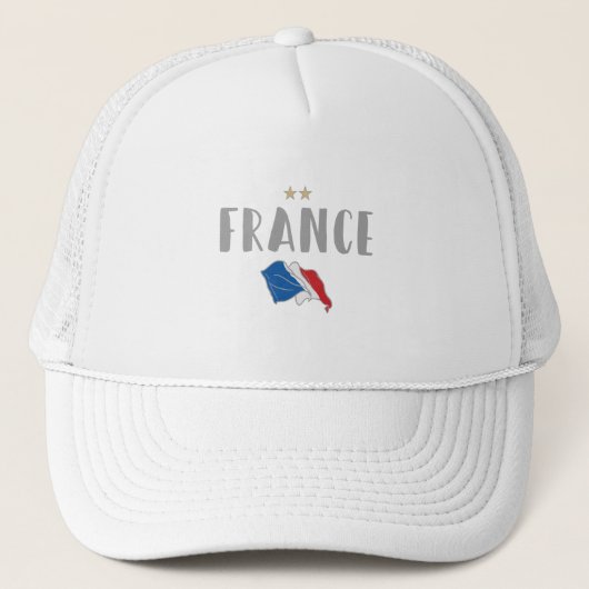 Frankreich Fußball-Shirt Französisch-Flagge Truckerkappe (Vorderseite)