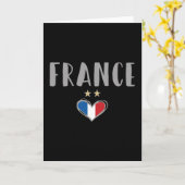 Frankreich Fußball-Shirt mit Herz Karte (Gelbe Blume)