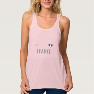 Frankreich Fußball-Shirt mit Herz Tank Top