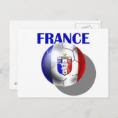 Frankreich - Fußballausrüstung für französische Fu Postkarte (Vorne/Hinten)