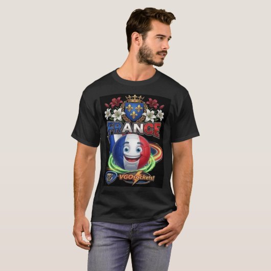 Frankreich-GBall T-Shirt (Vorne ganz)