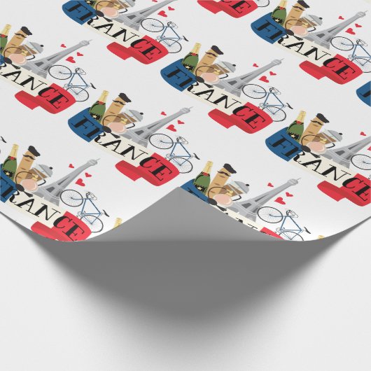 Frankreich Geschenkpapier (Ecke)