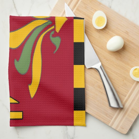 Frankreich, Geschirrtuch (Viertel Falte)