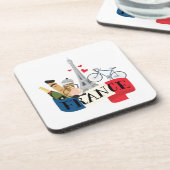 Frankreich Getränkeuntersetzer (Linke Seite)