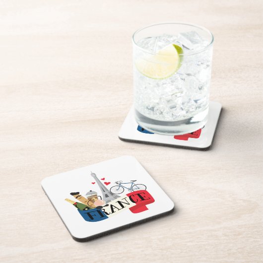 Frankreich Getränkeuntersetzer (Rechte Seite)