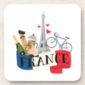 Frankreich Getränkeuntersetzer (Vorderseite)