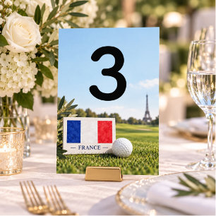 Frankreich Golf Tisch Nummer Eiffelturm Französisc Tischnummer