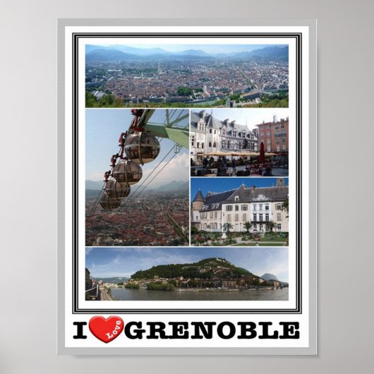 Frankreich - Grenoble - I Liebe - Poster (Vorne)