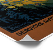 Frankreich Grenoble Vintage Travel Poster (Ecke)