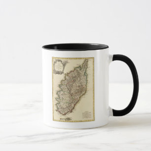 Frankreich Grenzplan Tasse