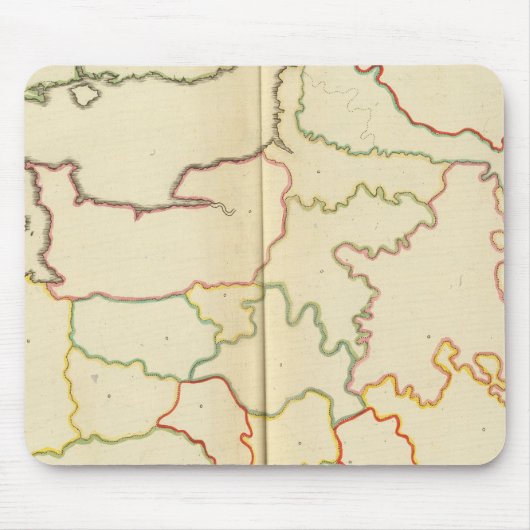 Frankreich Hauptstädte Konturen Mousepad (Vorne)