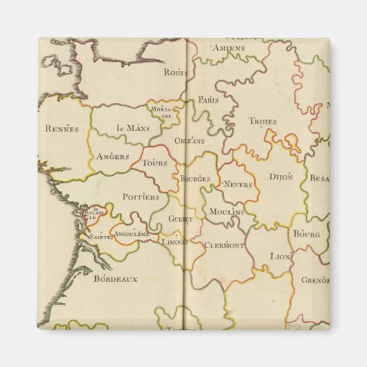 Frankreich Hauptstädte Magnet (Vorne)