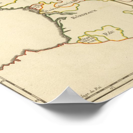 Frankreich Hauptstädte Poster (Ecke)