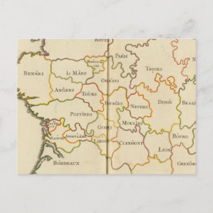 Frankreich Hauptstädte Postkarte
