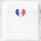 Frankreich Herz-Aufkleber (Tasche)