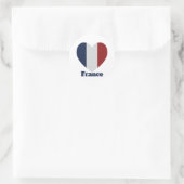 Frankreich Herzenflagge Runder Aufkleber (Tasche)