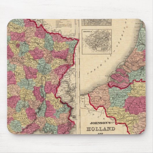 Frankreich Holland und Belgien Mousepad (Vorne)