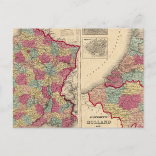Frankreich, Holland und Belgien Postkarte