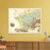 Frankreich hypsometrisch leinwanddruck (Insitu (Wohnzimmer))