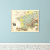 Frankreich hypsometrisch leinwanddruck (Insitu (Holzboden))