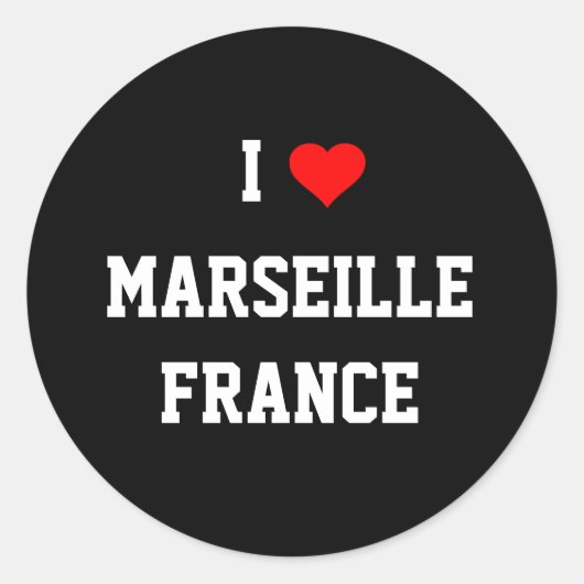 FRANKREICH I Liebe Marseille Runder Aufkleber (Vorderseite)
