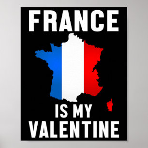 Frankreich ist mein Valentinstag Französischer Lie Poster