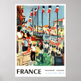 Frankreich Jahrgang Reise Poster