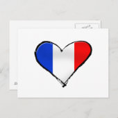 Frankreich Je Taime-Flagge Frankreich I Herz Frank Postkarte (Vorne/Hinten)