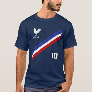 Frankreich Jersey Number Ten Soccer French Futbol T-Shirt