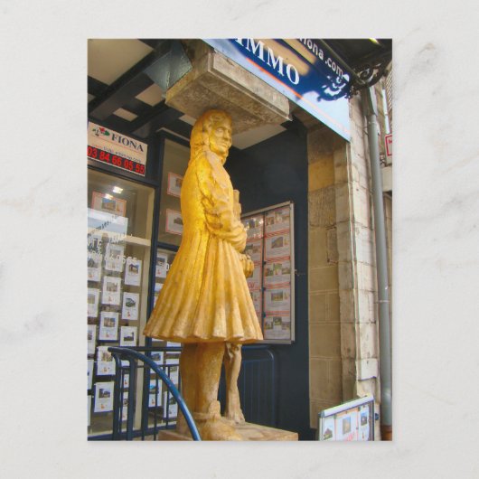 Frankreich, Jura, Arbois; Statue eines Winzers Postkarte (Vorderseite)