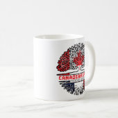 Frankreich - kanadisches Tree-Roots-Flag in Kanada Kaffeetasse (VorderseiteRechts)