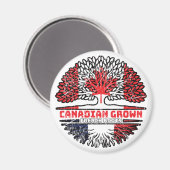 Frankreich - kanadisches Tree-Roots-Flag in Kanada Magnet (Vorderseite/Rückseite)