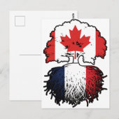 Frankreich - kanadisches Tree-Roots-Flag in Kanada Postkarte (Vorne/Hinten)