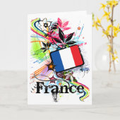 Frankreich Karte (Gelbe Blume)