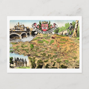 Frankreich Karte des Dordogne-Tales
