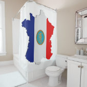 Frankreich-Karte Duschvorhang (Beispiel)
