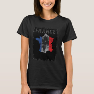 Frankreich Karte Flagge T-Shirt