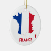 FRANKREICH-KARTE KERAMIK ORNAMENT (Rechts)
