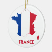 FRANKREICH-KARTE KERAMIK ORNAMENT (Links)