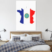 Frankreich-Karte Leinwanddruck (Insitu (Schlafzimmer))
