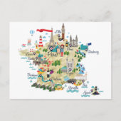 Frankreich Karte Reiseziele (Vorderseite)