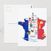 Frankreich Karte Sehenswürdigkeiten Sehenswürdigke (Vorne/Hinten)