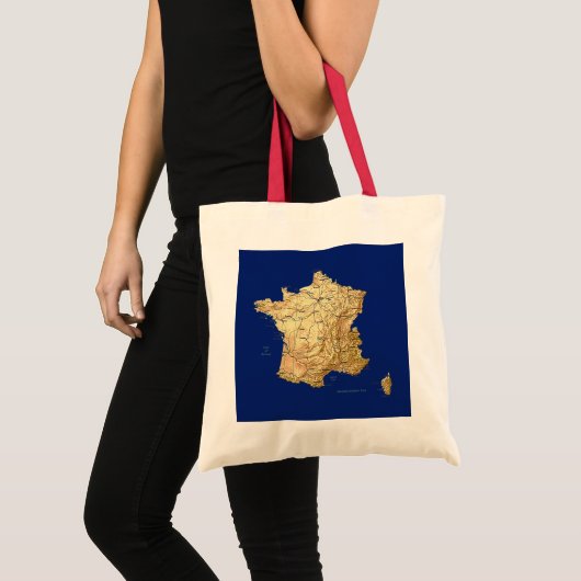 Frankreich-Karten-Tasche Tragetasche (Vorderseite (Produkt))